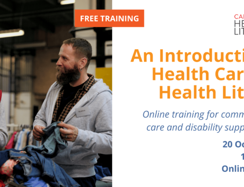 Free Training! An Introduction to Health Care and Health Literacy: 20 October 2022