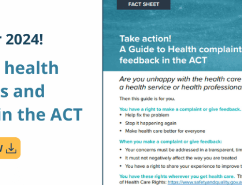 Updated: Take Action! Guide to Health Complaints and Feedback in the ACT